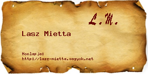 Lasz Mietta névjegykártya